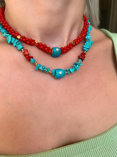 Coral Blue Kolye