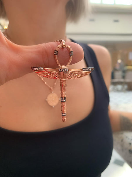 Ankh & Scarab Kolye