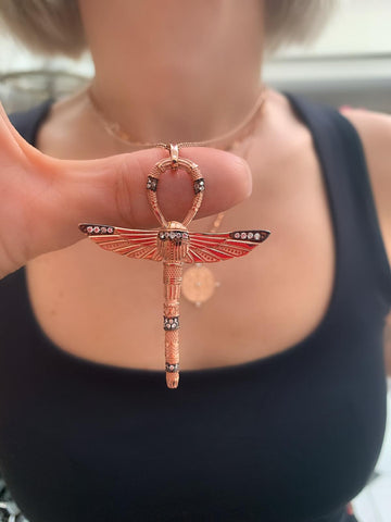 Ankh & Scarab Kolye