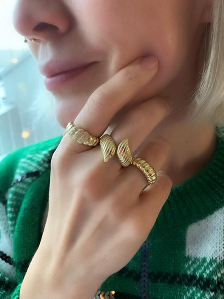 Vintage Taşlı Burgu Yüzük