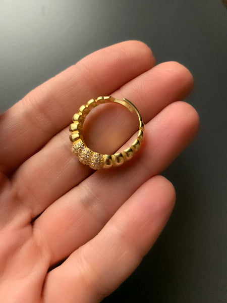 Vintage Taşlı Burgu Yüzük