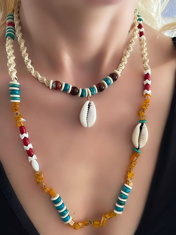 Ibiza Coral & Shell Kolye