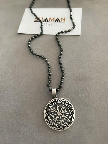 Hematit Viking Tılsımı Madalyon