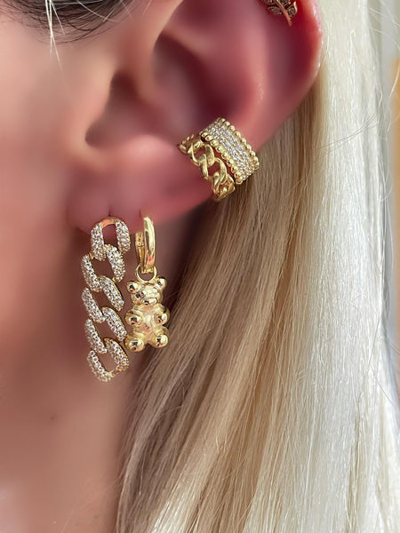 Tekli Golden Bear Küpe