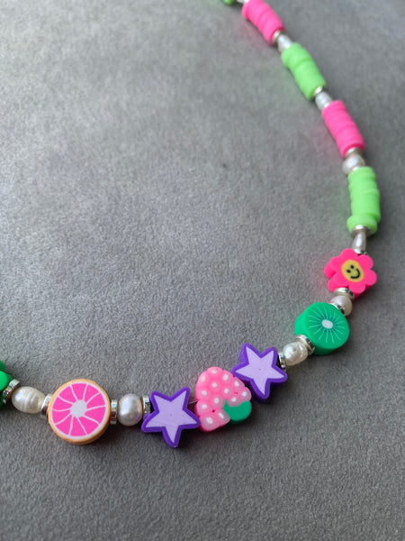 Pink & Green Kolye