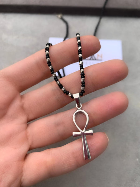 Hematit Ankh Kolye