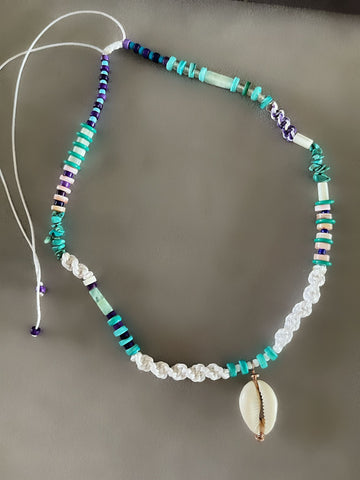 Ibiza Turquoise Shell Kolye