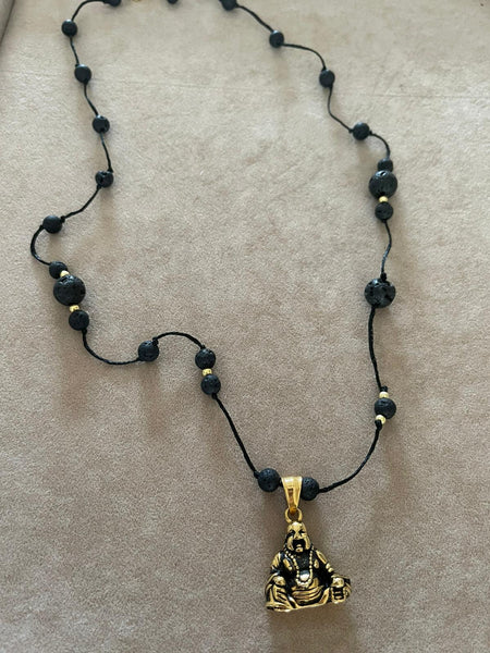 Gold Black Buddha Kolye
