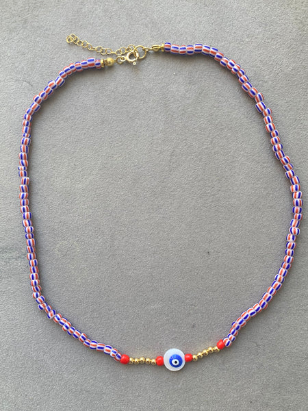 Striped Nazar Kolye