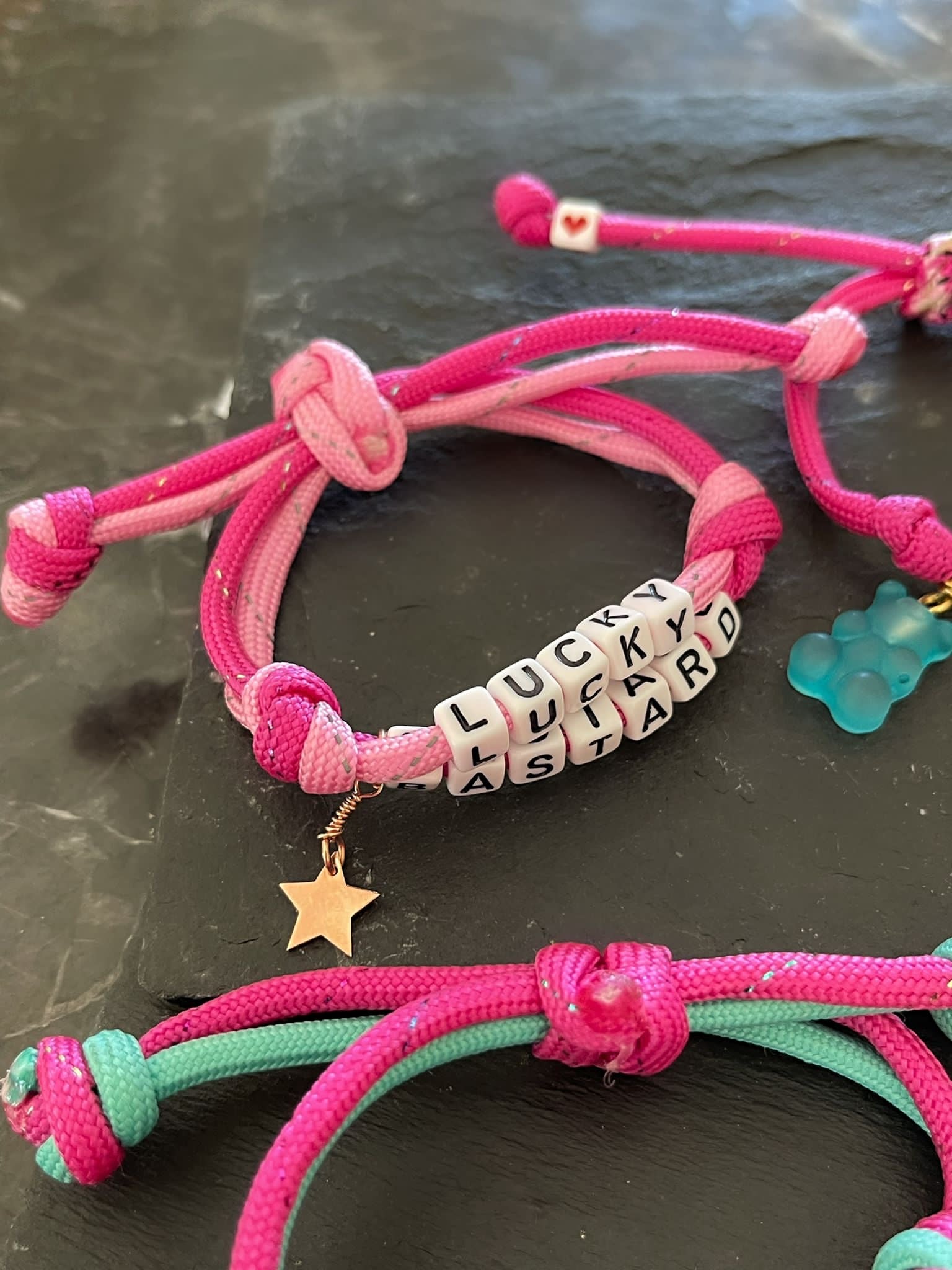 Lucky Bastard Cord Bileklik