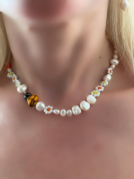 Ibiza Floral Bee Kolye
