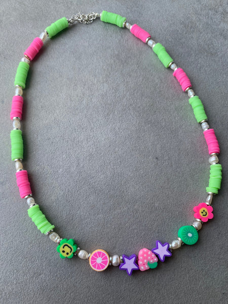 Pink & Green Kolye