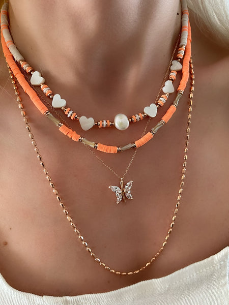 Ibiza Pearly Hearts Kolye