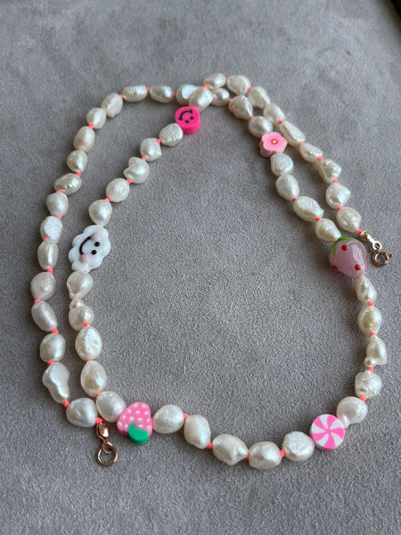 Ibiza Pink Candy Kolye