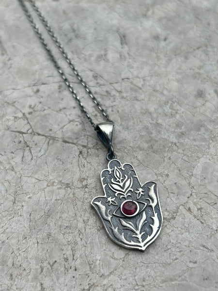 Turmalin Hamsa Kolye