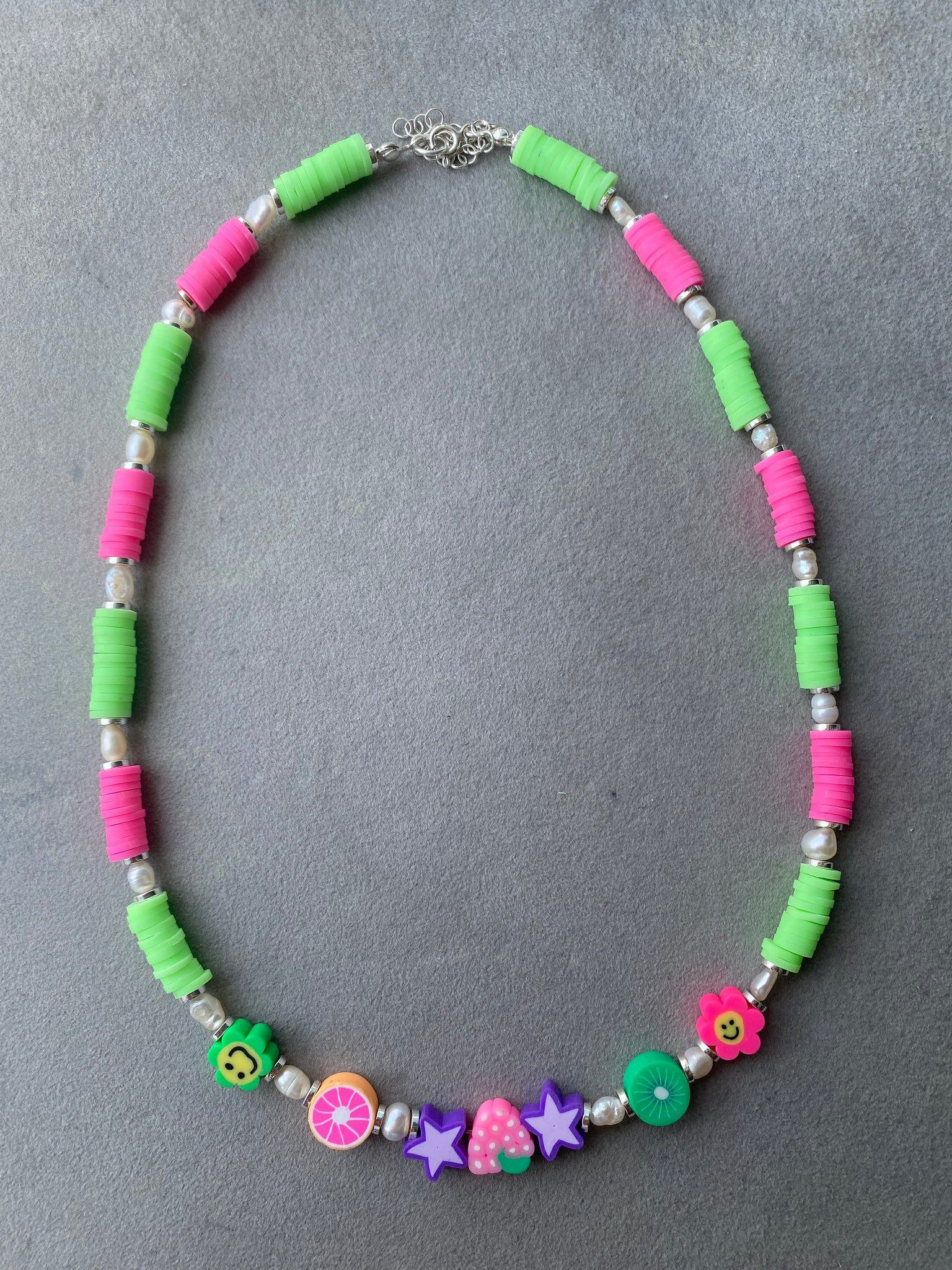 Pink & Green Kolye