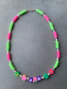 Pink & Green Kolye