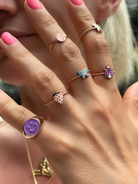 Mineli Macaron Yüzük