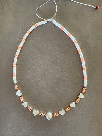 Ibiza Pearly Hearts Kolye