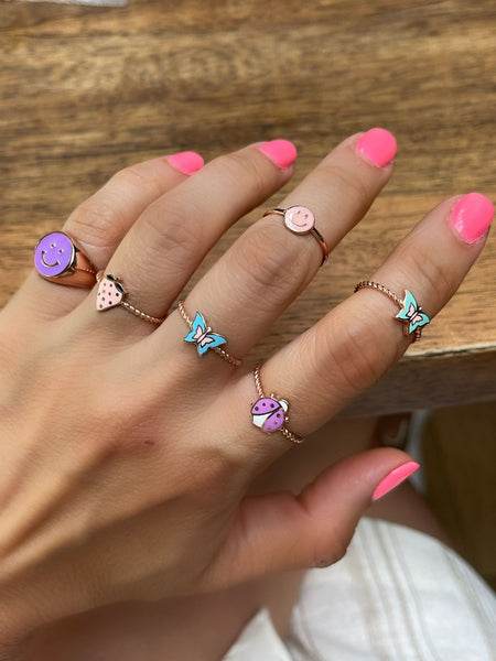 Mineli Macaron Yüzük