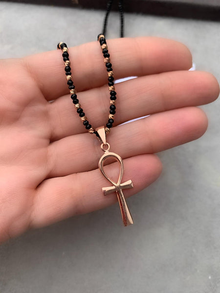 Hematit Ankh Kolye