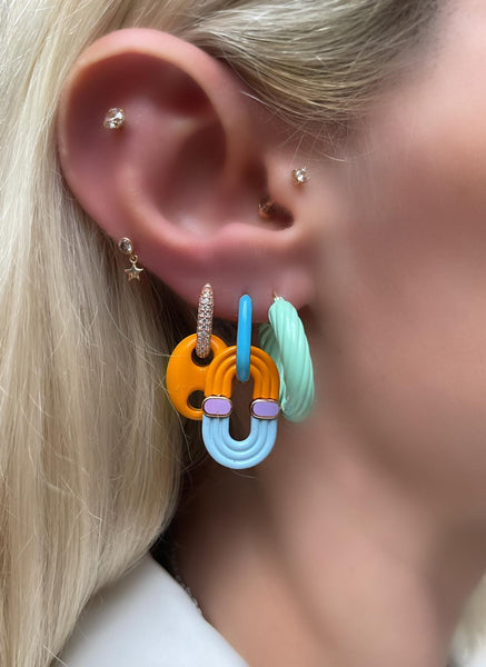 Tekli Küçük Unicorn Hoops Küpe