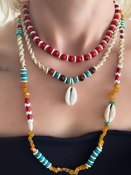 Ibiza Coral & Shell Kolye