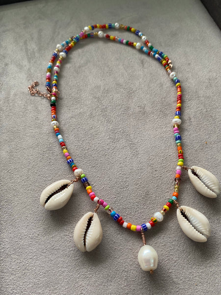 Ibiza Rainbow Shell Kolye