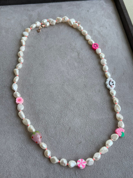 Ibiza Pink Candy Kolye