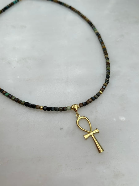 Doğal Taş Ankh Kolye