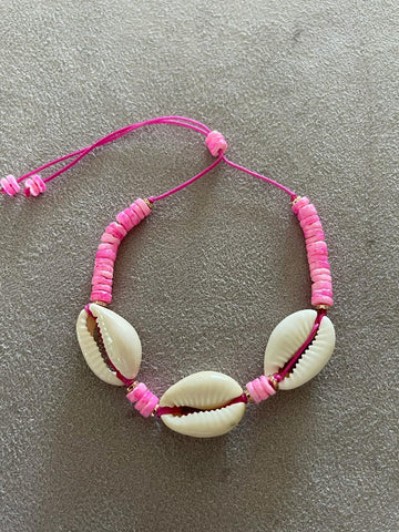 Ibiza Pink Shell Bileklik