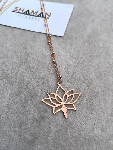 Taç Lotus Kolye