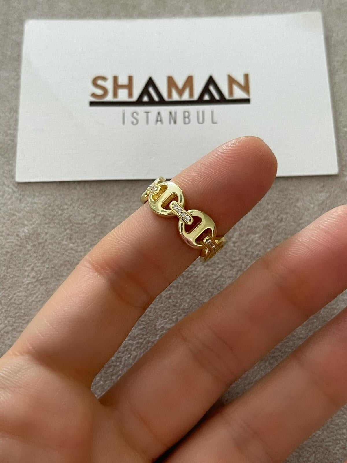 Button Chain Yüzük