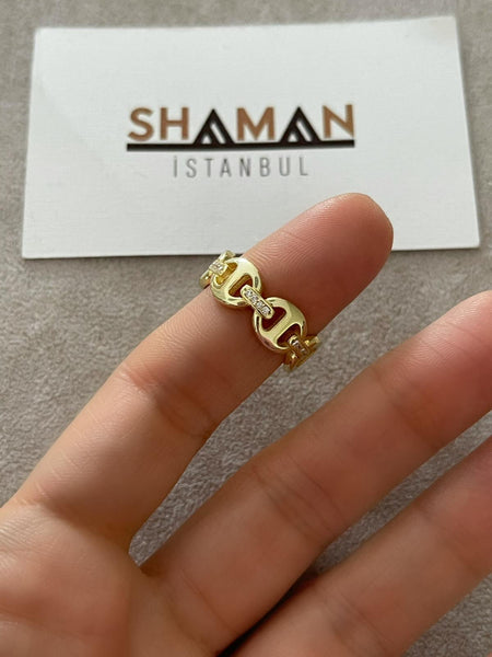 Button Chain Yüzük